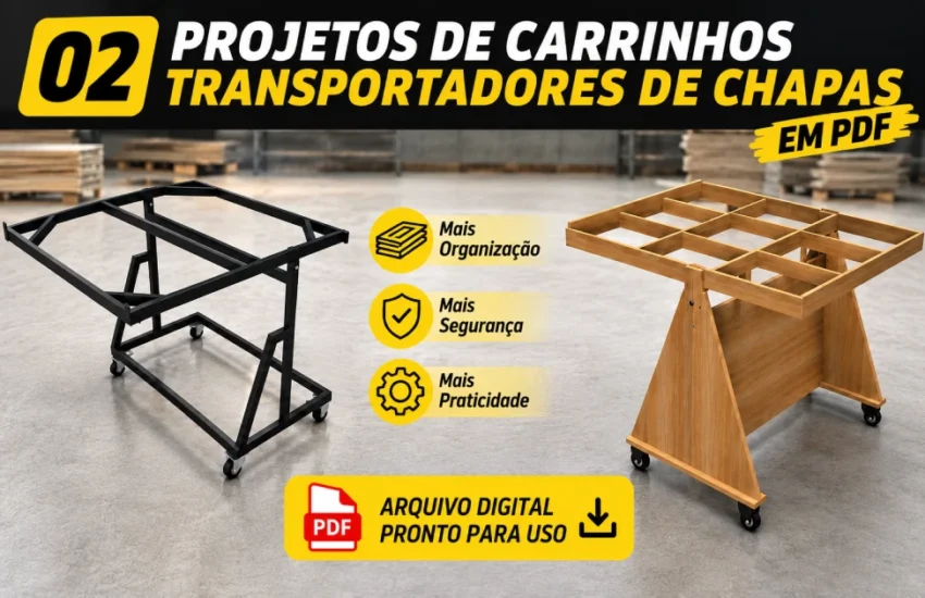 02 Projetos de Carrinhos Transportadores de Chapas em PDF