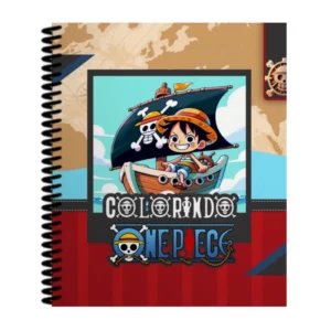 Livro para Colorir One Piece em PDF com 50 páginas, ideal para crianças e fãs do anime.