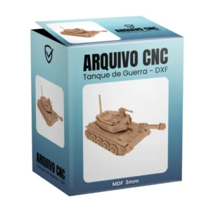 Vetor CNC tanque de guerra DXF 3mm + Manual em PDF 1
