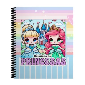 02 Livros para Imprimir e Colorir Princesas - 91 Páginas