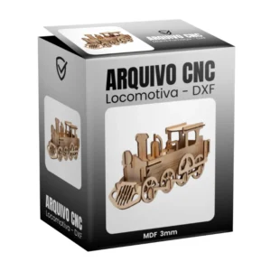 Vetor Cnc Trem Locomotiva DXF - MDF 3mm