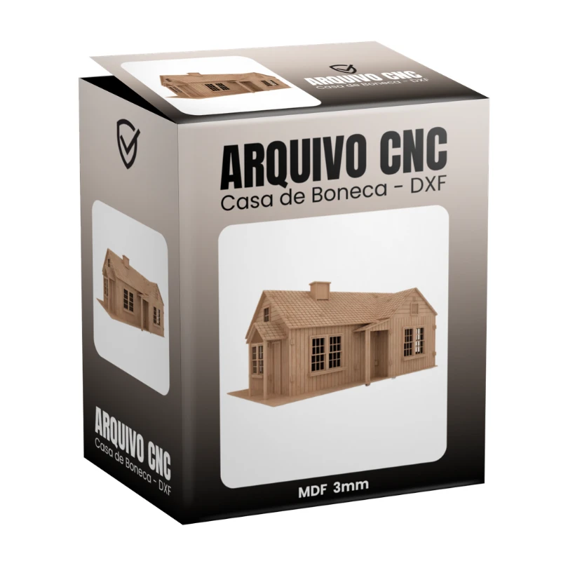 Vetor Cnc Casa de Boneca Berea DXF - MDF 3mm