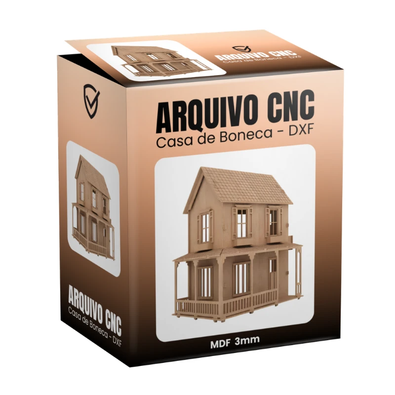 Vetor Cnc Casa de Boneca Christene Marie - MDF 3mm