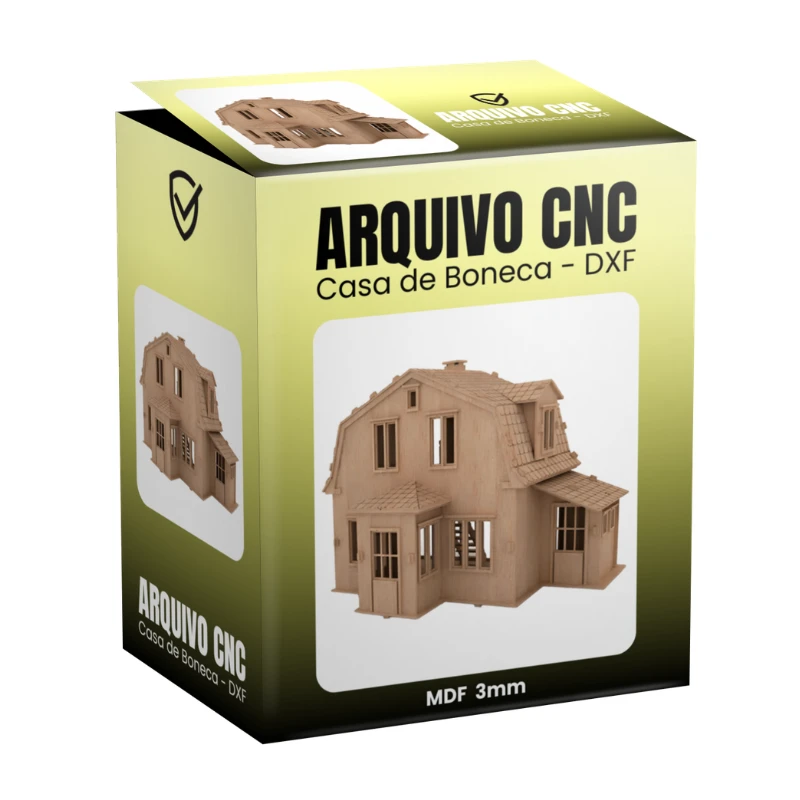 Vetor Cnc Casa de Boneca Doroty Mary - MDF 3mm