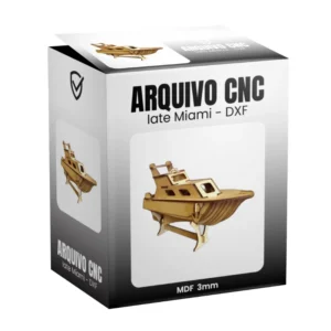 Vetor Cnc Lancha Iate Miami - Arquivo DXF para Corte em MDF 3mm
