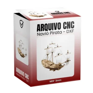Vetor Cnc Navio Pirata - Arquivo DXF para Corte em MDF 3mm