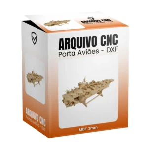 Vetor Cnc Navio Porta Aviões - Arquivo DXF para Corte em MDF 3mm