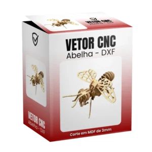 Vetor Cnc Abelha - Arquivo DXF para Corte em MDF 3mm
