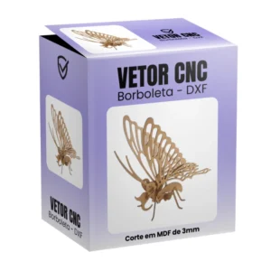 Vetor Cnc Borboleta - Arquivo DXF para Corte em MDF 3mm