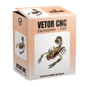 Vetor Cnc Escorpião - Arquivo DXF para Corte em MDF 3mm