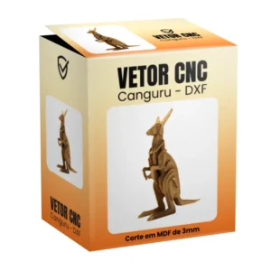 Vetor Cnc Canguru - Arquivo DXF para Corte em MDF 3mm