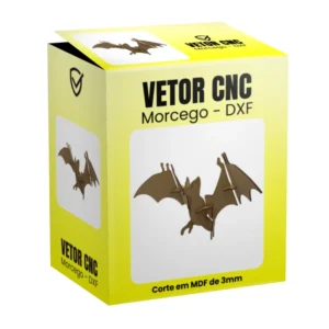 Vetor Cnc Morcego Arquivo DXF para Corte em MDF 3mm