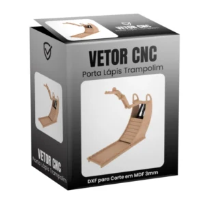 vetor cnc porta lápis trampolim para corte em MDF 3mm