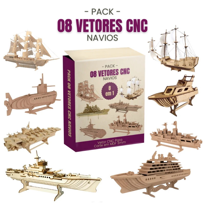 Projetos CNC para Router a Laser Navios