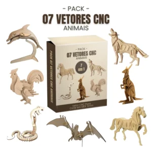 Vetor Cnc Para Corte a Laser e Router Animais