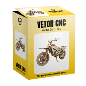 Vetor CNC DXF Moto Dirt Bike Para Corte em MDF 3mm