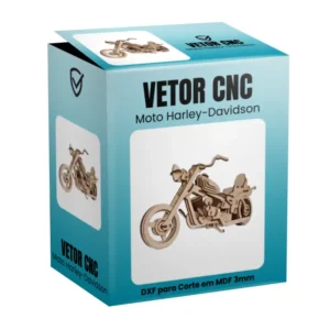 Vetor CNC DXF Moto Harley-Davidson Para Corte em MDF 3mm