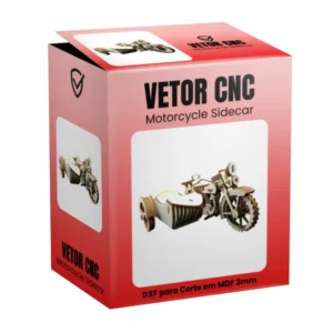 Vetor CNC DXF Motorcycle Sidecar Para Corte em MDF 3mm