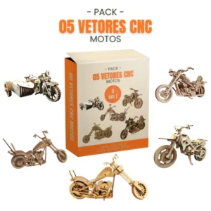 Pack 05 Vetor CNC DXF Motos Para Corte em MDF 3mm